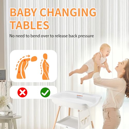 image for JMMD Baby Changing Table, Changing Station for Nursery, Adjustable Hei