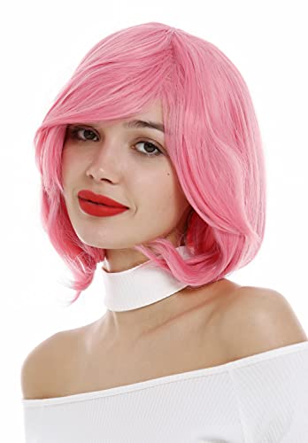 WIG ME UP - 0819-T1920 Short lady quality wig wavy bob concave tips pink Cosplay, pink (T1920) - Image 2