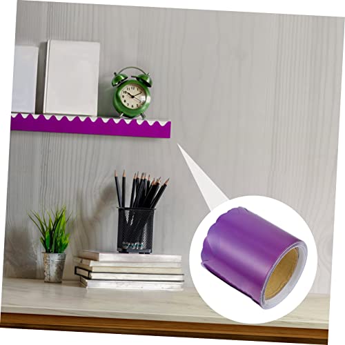 HONMEET Borda Decorativa Decalques De Letras De Papel Adesivos De Letras Pretas Adesivos Roxos Borda