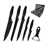 Veluebay 6 Pcs Kitchen Knife Set, Professional Chef Knife Set with Ultra Sharp Blade, Stainless Stee