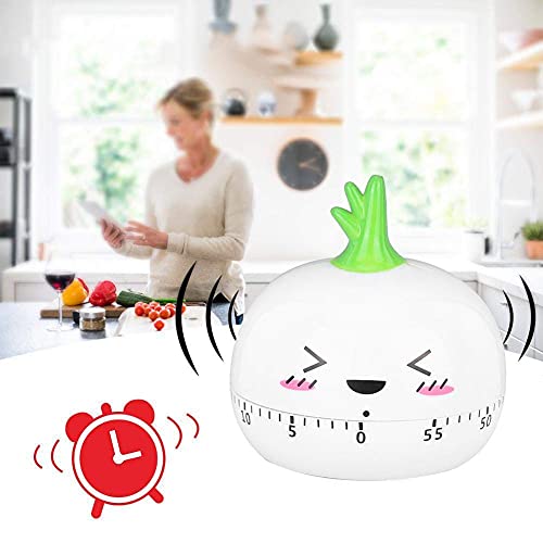 Egg Timer,Mechanical Kitchen Timer,Cartoon Lovely Onion Kitchen Timer,Kitchen Cooking Timers Mechanical Countdown Timer Alarm Clock for Baking, Cooking and Learning - Image 3