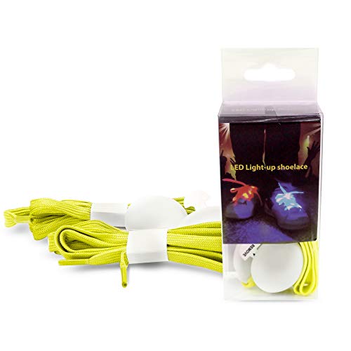 Family Smiles Led Shoelaces Luminous Nylon Flashing Modes Edm Festival Party Dancing Shoelaces For Boys Girls (Yellow) #TOP2