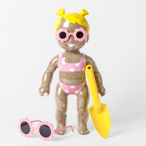 Image of Sandy Beach Doll Waterproof Clear, Fill with Sand for Swimming, Toddler Bath, Montessori Toy Gift for Water, Beach, Pool, Playground (Soft Pink)