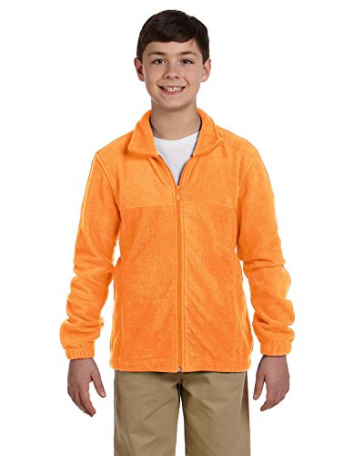 Youth 8 Oz Full-Zip Fleece - Safety Orange - L - (Style # M990Y - Original Label)