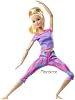 Hansi Naturals Barbie Made to Move Exercise, Yoga Doll, Blue,pink,purple,GXF04