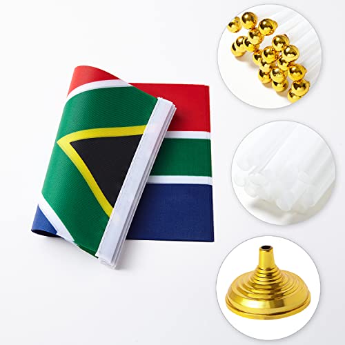 Zxvzyt South Africa Flag South Africa Desk Flag Small Mini South African Table Office Flags With Stand Base Decorations (12 Pack) #TOP2