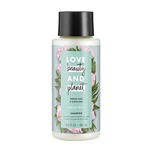 Love Beauty Planet - Champú de hojas de clavo lila indio, 400 ml