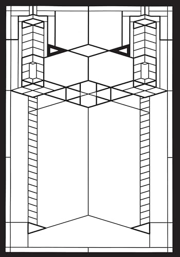 Frank Lloyd Wright Window Designs Stained Glass Coloring Book (Dover Design Coloring Books) - Thumbnail 7