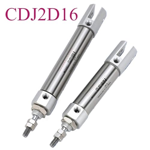 Vérin pneumatique double tige CDJ2D16 anti-rotation en inox pour guidage stable - 6