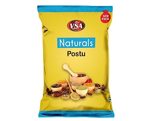 Image of VSA NATURALS POSTU Poppy Seeds Khus Khus Indian Posto Dana Khas Khas | Premium Creamy White Seeds | Pure Natural Non GMO No Preservatives | Ideal for Curries Stews Laddoos Baking Desserts (250g)