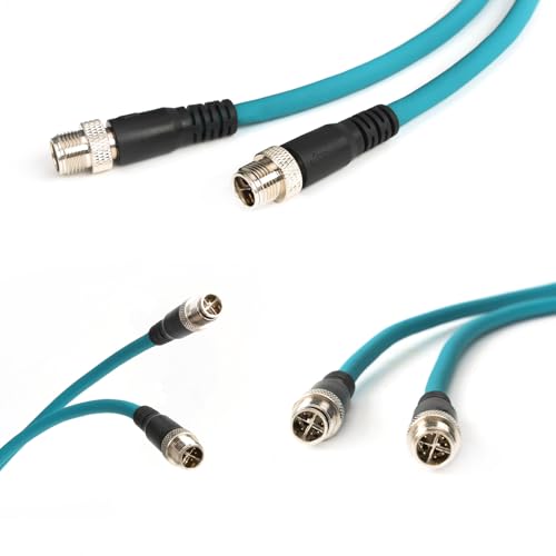 Cable Ethernet SZRMCC M12 X-Code 8pin macho 1 m miniatura 4