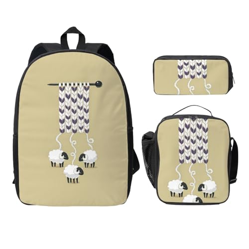 Sac à dos noir EdWal avec accessoires pour le déjeuner au collège et lycée