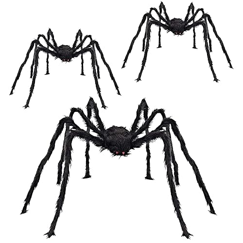CHBOP 3 groß 150cm 90cm 90cm Gruselige Spinnen Set Halloween Spinnen Riesenspinne Halloween Horror Deko schwarz CHBOP 3 groß 150cm 90cm 90cm Gruselige Spinnen Set Halloween Spinnen Riesenspinne Halloween Horror Deko schwarz
