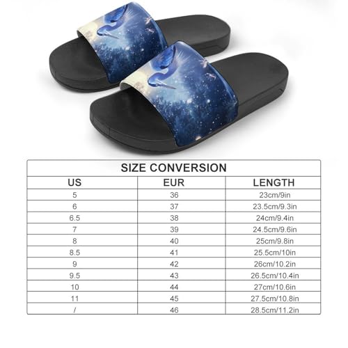 A Blue Heron Moon House Sandals Slip On Bathroom Slippers Beach Summer Shoes for Men Women2