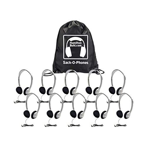 Hottest Sale Hamilton Buhl Sack-O-Phones, 10 HA2 Personal Headsets, Foam Ear Cushions in A Carry Bag