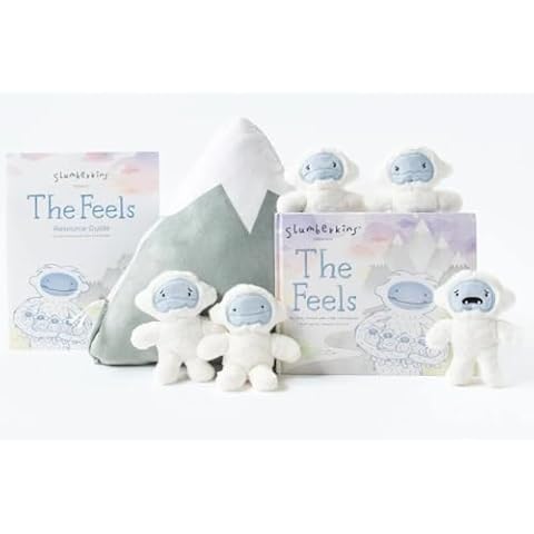 Slumberkins The Feels Set - Includes 5 Mini Feels Plush Toys, Interactive Story Book, & Slumberkins Mountain Pillow for Easy Storage - Social Emotional Tools for Ages 0+ Cover