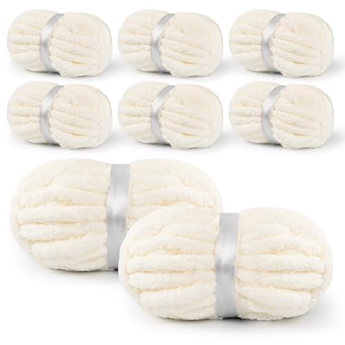 YUBAMIN 8 Packs Jumbo Chenille Chunky Yarn, 2045g (72oz) 245
