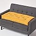 HOMESCAPES Coussin rehausseur pour Canapé 2 Places, Coussin pour Palette ou Matelas de Sol en Coton, Jaune Moutarde, 100 x 48 x 10 cm