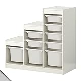 IKEA - TROFAST Storage combination (A1) with boxes, white, white