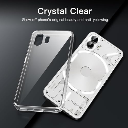 Image of REALCASE Silicone Nothing Phone 2 Back Cover Case | Scratch Resistant Protective Crystal Clear Transparent | Bumper Back Cover Case for Nothing Phone 2