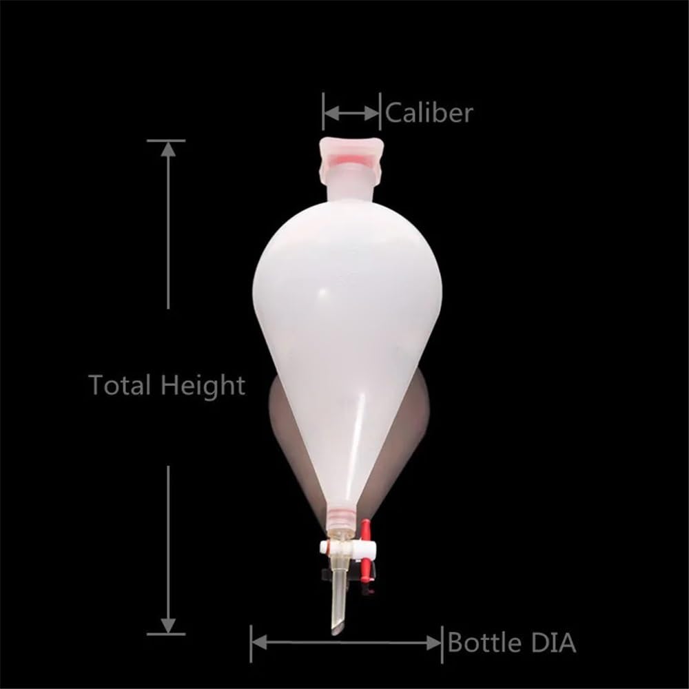 Attrezzature e forniture di laboratorio 1 pz Imbuto separatore sagomato in plastica con imbuto a pistone in PTFE Forniture da laboratorio 125/250/500/1000 ml