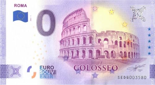 Billet de 0 Euros d'Italie 2020 · Rome · Colisée · Souvenir o zéro € Billets de Banque