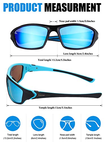 Image of Frienda 6 Pack Polarized Sport Sunglasses for Men Multipack Fit over Glasses Pack Lot Set Men's Sport Fishing Eyeglasses
