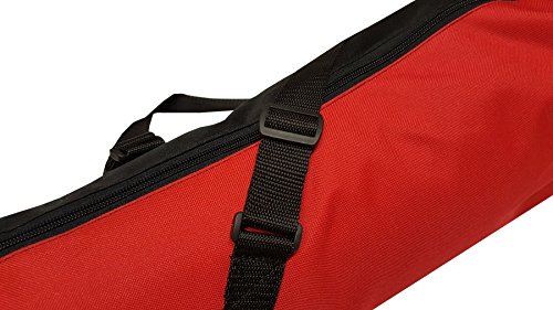Foto von Aves-24 SKITASCHE Skisack 150 160 170 180 und 190 cm für Ski mit Stöcke mit/ohne Skischuhtasche reißfeste Skibag (170cm, ROT ohne Schuhtasche)