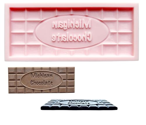 Personalized Chocolate Bar Silicone Mold, Thin Bar Design, Food-Grade, Custom Text Silicone Mold for...