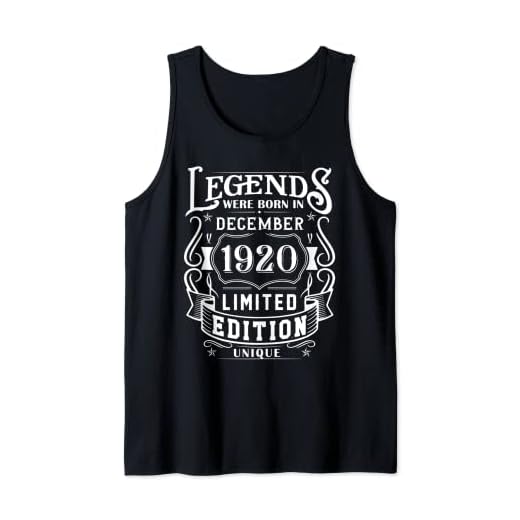 Cumpleaños Diciembre 1920 Edición Limitada Regalo Vintage Camiseta sin Mangas