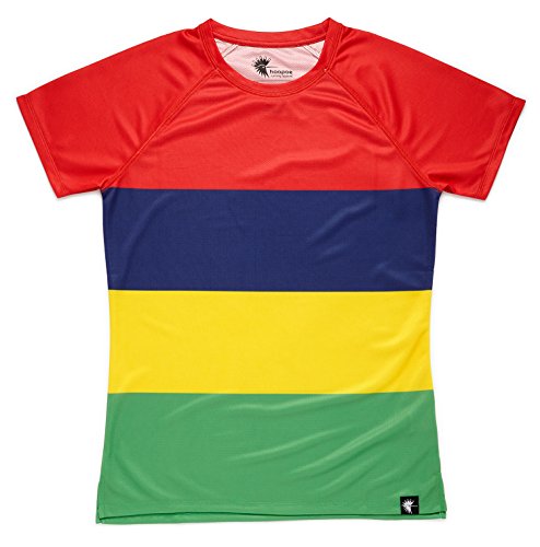 T-Shirt de Course Femme Île Maurice HOOPOE en DryClim pour Running et Gym