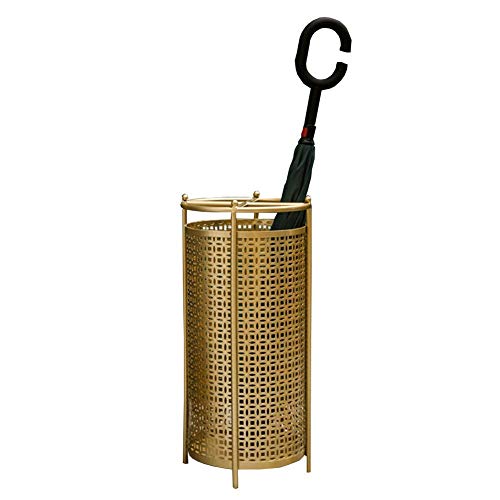 Sywlwxkq Umbrella Stands,Umbrella Stand Wrought Iron Light,Home Hotel Lobby Umbrella Bucket,with 4 Hooks to Hang Folding Umbrella