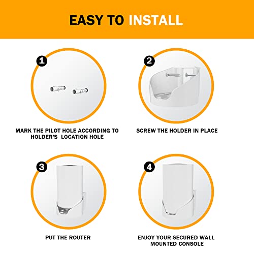 Image of Wall Mount for TP-Link Deco X68 /XE75 /AXE5300 Mesh Wi-Fi 6 System, Space-Saving Wall Hanging Bracket Holder for Wi-Fi Booster, Cable Organizer Without Messy, Easy Installation (2Pack)