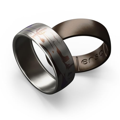 Enso Rings Hybrid Rings - Durable Brushed Outer Metal - Comfortable and Premium Inner Silicone3