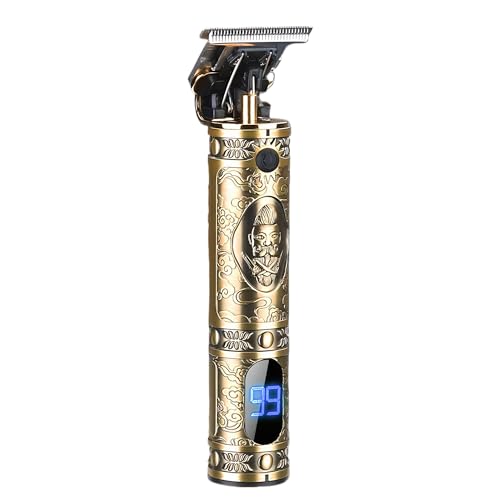 Image of LA' FORTE Heavy Duty Rechargeable Hair Trimmer Clipper for Unisex (Golden With Display)
