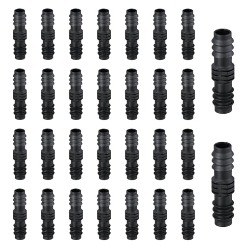 30 Pièces 16mm Raccords de Tuyau Arrosage, Connecteurs Cannelés de Tuyau en Plastique, Raccords D'Irrigation Goutte à Goutte, Connecteurs de Tuyaux...