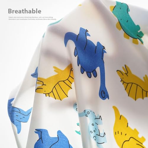 Teach Leanbh Baby Boys Girls 2 Pack Bamboo Viscose Pajamas 2 Way Zipper Sleeveless Footless Romper Jumpsuit Sleep and Play4