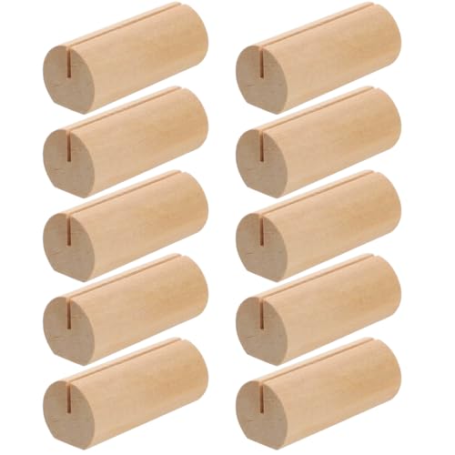 SGERUFZ 10 soportes de cartas cilíndricos – soporte de cartas de madera, para mesas, cartas, fotos, menús, para bodas, fiestas