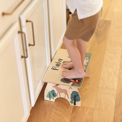 Stepstoolfortoddlerspersonalizedwoodkidsstepstoolwithnameforkitchensinkbathroompottytrainingtoiletkitchensinksturdyandsafemadeinusabybloomowlwoodlandfriends Urban Country Home Decor Step stool for toddlers personalized wood kids step stool with name for kitchen sink bathroom potty training toilet kitchen sink sturdy and safe made in usa by bloomowl woodland friends urban country home decor