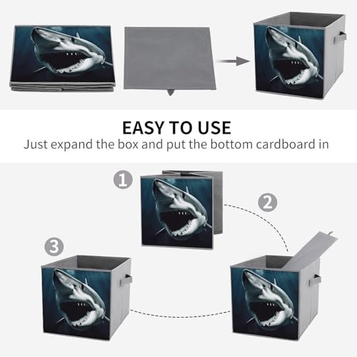 Cubes de rangement pliables requin pour placard enfant ordonné