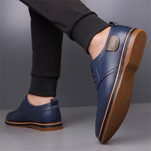 Veslexth Men Casual Driving Loafers Breathable Comfort Walking Wing Tips Lace Up Luxury Leather Shoes for Male Business Work Office Dress Outdoor Sneakers4