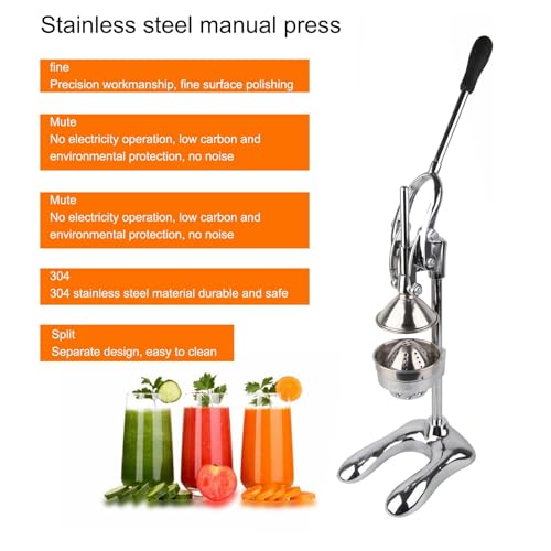 Exprimidor manual extractor de prensa de frutas resistente para naranjas y limones 6