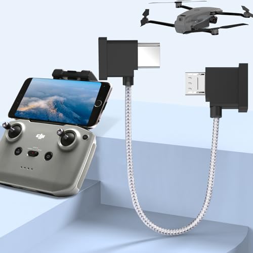 Micro USB a USB C Nylon Braided Cable, RC Micro USB Cable Drone Accessories 15 cm Remote Control...