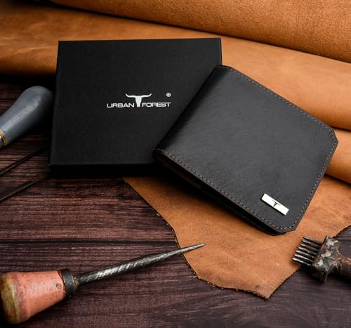 Image of URBAN FOREST Tyson Black /Cognac Leather Wallet for Men