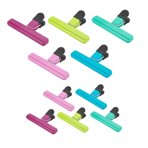 SOLUSTRE 9pcs Portable Food Clips Lightweight Plastic Bag Sealing Clips for Fresh Keeping for Snacks Plastic Bags Easy to Use Convenient Food Storage