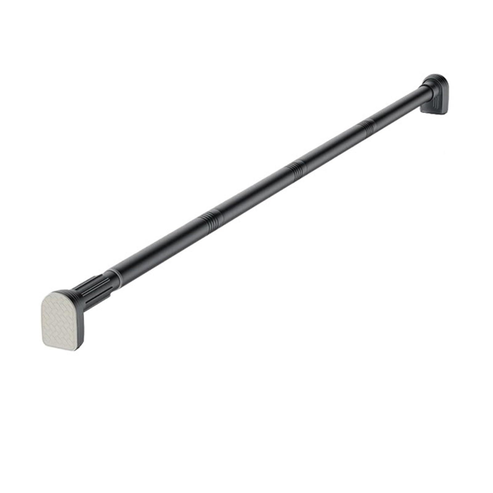 Tension Rod Adjustable Stainless Steel Shower Curtain Rod Clothes Drying Rack No-Drill Telescopic Pole(Black150-165cm)