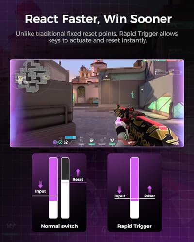 Image of GravaStar Mercury V75 Lite Hall Effect Magnetic Gaming Keyboard - 8KHz Rapid Trigger Wired 75% Keyboard, Adjustable Actuation, Hot-Swappable Switches, Transparent RGB for PC /Mac