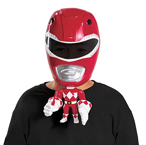 Red Ranger Mask, Official Mighty Morphin Power Rangers Mega Mask Costume Accessory, Child Size Costume Mask with Moving Parts Red Ranger Mask, Official Mighty Morphin Power Rangers Mega Mask Costume Accessory, Child Size Costume Mask with Moving Parts