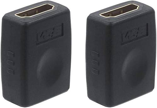 VCE HDMI Coupler HDMI Female to Female Connector 3D 4K Extension Adapter Compatible with PCs and Xbox One，Wall-Mounted TVs and TV Sticks, 2-Pack