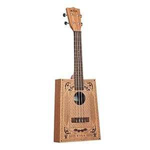 Kala Brand Music Co. Cigar Box Ukulele, 4-String, Right, Natural, Concert (KA-CB-VICT-C-W-Bag)